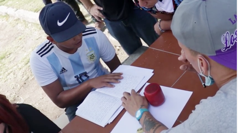 Escribiendo letra de canción