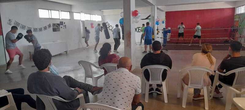 Práctica y boxeo en la muestra